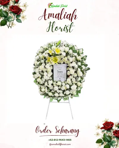 Krans Bunga Duka Cita di Cideng